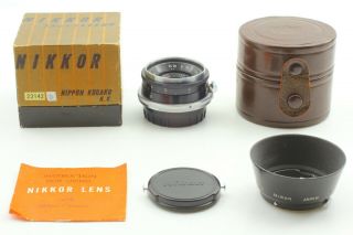 【rare Ex,  5 Vintage Case】 Nippon Kogaku W - Nikkor Lens 3.  5cm F/2.  5 From Japan 87