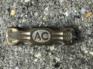 Antique Ac Delco Pocket Spark Plug Gap Tool