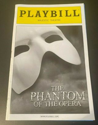 Broadway The Phantom Of The Opera Playbill Rare - Starring Norm Lewis 2015