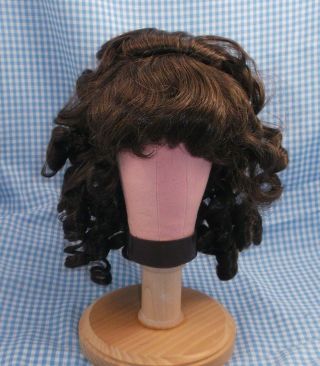 Vintage Brown All Over Curls Doll Wig Size 15 Tallinas In Package