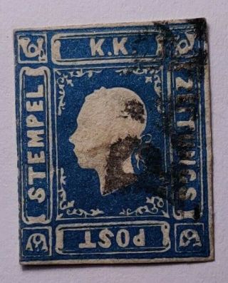 Italian States Lombardy Venetia Rare 1858 1,  05.  €1,  300.  Dk Blue.  Sass 8