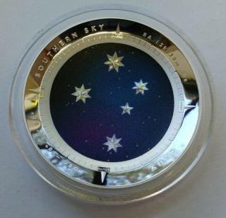 RARE 2012 Australia Southern Sky Crux Proof $5 1 Ozt.  999 Fine Silver Domed Coin 4