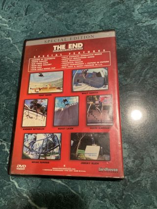 The End Special Edition Version 2001 DVD Birdhouse Skateboarding Tony Hawk Rare 2