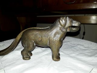 Vintage Cast Iron Nutcracker Dog With Long Tail Patent No273480 Made In England.