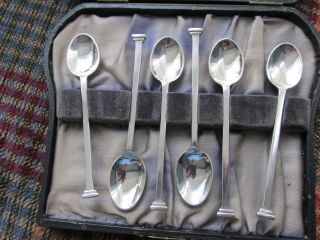 Set Of 6 Sturdy Victorian Coffee Spoons By Francis Howard