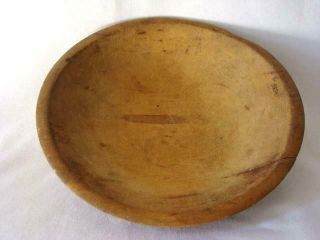 Antique Primitive Carved Out of Round WOOD BOWL 2