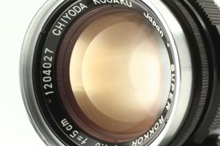DHL [Rare N Mint] Chiyoda Kogaku Minolta 50mm 5cm F1.  8 Leica L39 LTM Lens Japan 6