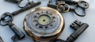 Antique Gold Plated Half Hunter Pocket Watch.  For Repair