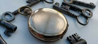Antique gold plated half hunter pocket watch.  for repair 3