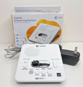 At&t 1740 Digital Answering System With Time And Day Stamp White