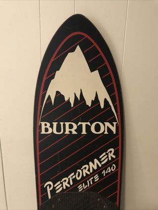 Vintage Burton Performer Elite 140 Snowboard 1985 Rare