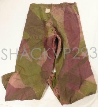 British Windproof Camouflage Brush Stroke Pants Trousers SAS WWII RARE 1944 2