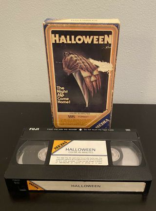 Halloween 1978 Vhs Rare Htf Media Meda Tape