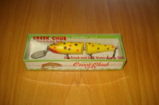 Vintage Creek Chub Jointed Pikie Deep Diver Wood Lure In Correct Box