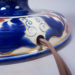 Rare Antique Zsolnay Pecs Hungarian Magyar Ornate Art Nouveau Pottery Lamp 1878 4