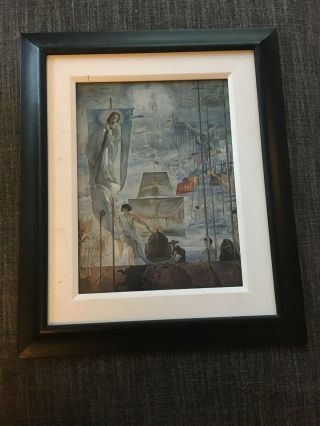 Salvador Dali The Discovery Of America By C Colomb,  1959’ Rare 1990 Museum Print