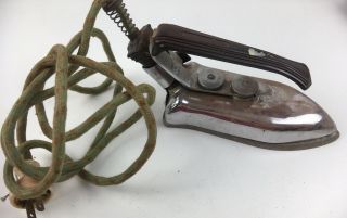 Greyhound Electric Travel Iron Made In The Usa Vintage Antique Functional