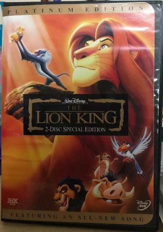 Like Rare Oop The Lion King (two - Disc Platinum Edition Dvd) Collectible