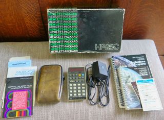 Hp - 25c Ultra Rare Vintage Calculator W/manuals,  Case,  Adapter,  Box
