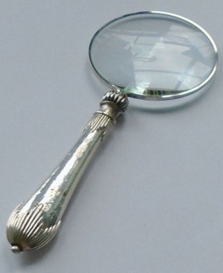 William Yates Hallmarked Sterling Silver Handle Magnifying Glass Sheffield 1921