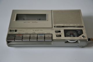 Sanyo M6600 H Rare Silver Cassette Recorder Mw Sw Radio Japan For Restoration