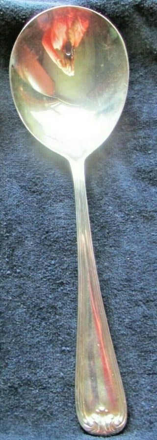 1 Gorham Heritage Silver Plate 10 1/4 " Serving Spoon 3 " Wide Bowl Made In Italy