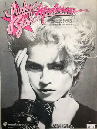 Lucky Star,  Madonna 1983 Hit Song Sheet Music Rare