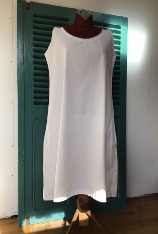 Antique Vintage French Linen Smock Shift Dress Metis Chemise - Ideal For Dyeing.