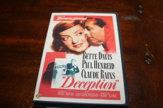 Deception (oop Rare 2008 Dvd) Bette Davis,  Claude Rains Warner Brothers