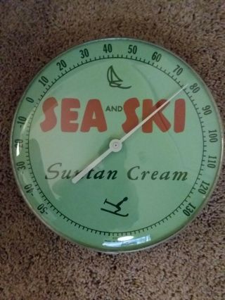 Vintage Advertising Sea And Ski Thermometer 50 