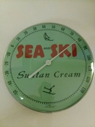 Vintage Advertising SEA and SKI thermometer 50 ' s 60 ' s,  Rare 2