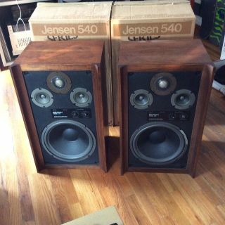Vintage Jensen Spectrum 540 Speakers (pair) Boxes Very Rare Usa Made