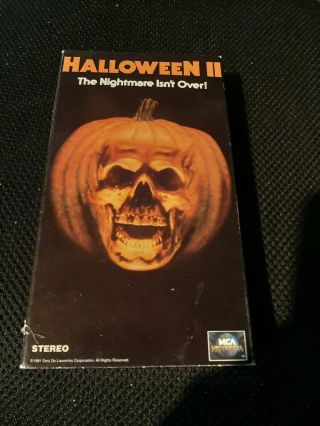 Halloween 2 Horror Vhs Mca (1987) Rare Release Michael Myers