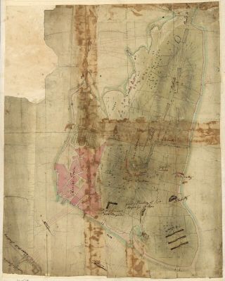 1775 Charlestown Revolutionary War Battle Antique Map