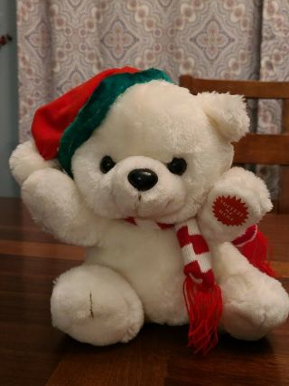 Cuddle Wit Musical Christmas Teddy Bear Plays Music Stuffed Animal Hat Scarf