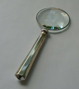 Josiah Williams & Co Hallmarked Sterling Silver Handle Magnifying Glass Ldn 1910