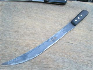 Huge Old Vintage Antique Butcher Knife Stamped Village Blacksmith Watertown Wis.