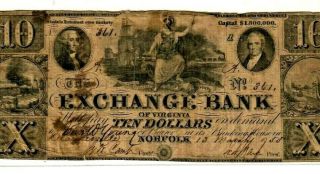 $10 " Exchange Bank " 1800 