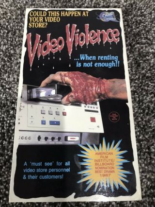 Horror Vhs Video Violence Rare Movie