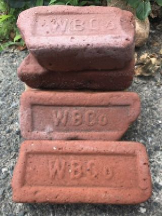 1890 Rare Find Washburn Brothers Antique Clay Brick Havershaw Ny W/ Marking Wbco