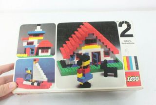Vintage Lego Basic Set 2 Universal Building Set 1973 & Brochure