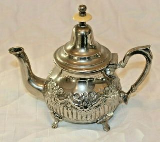 Good Looking Vintage Silver Plated Moroccan Tea/ Coffee Pot C1950s/60s