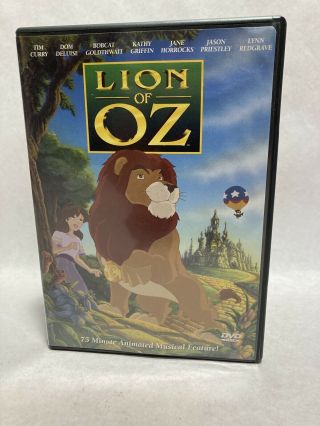 Lion Of Oz Dvd,  2000 Rare Oop Animated Cartoon Movie Tim Curry Dom Deluise