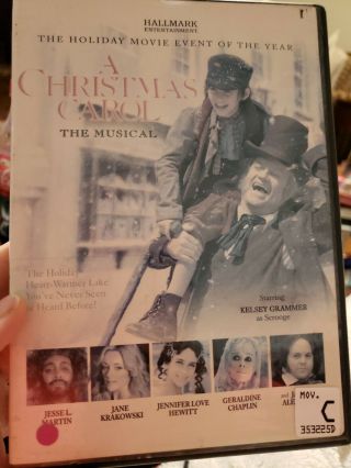 Hallmark - A Christmas Carol The Musical Dvd - Kelsey Grammer As Scrooge - Rare
