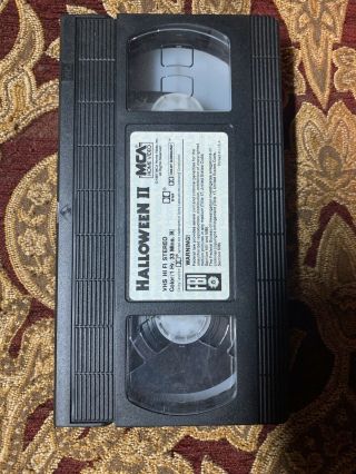 Halloween II 1981 VHS Tape NO CASE RARE MCA CLASSIC HORROR 2