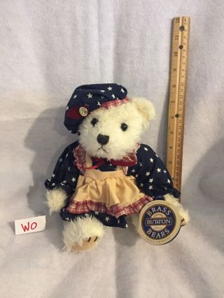 Brass Button Bear Opal Pickford Bears 11 " Jointed Plush With Tag Guc