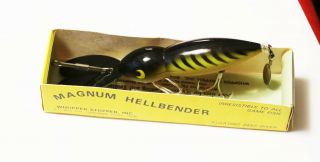 Vintage Whopper Stopper Magnum Hellbender Fishing Lure W Box