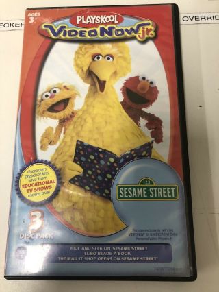Playskool Videonow Jr.  Sesame Street 3 - Disc Pack 3 Dvd Big Bird Elmo Rare