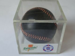 Little League Gatorade Baseball W/black Cover Issued In 1980’s – Very Rare