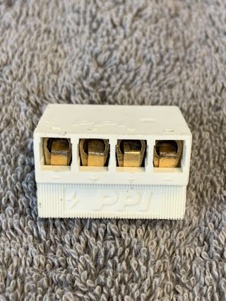 Rare OLD SCHOOL Precision Power PPI WHITE ART SERIES Plug Connector FACTORY 2